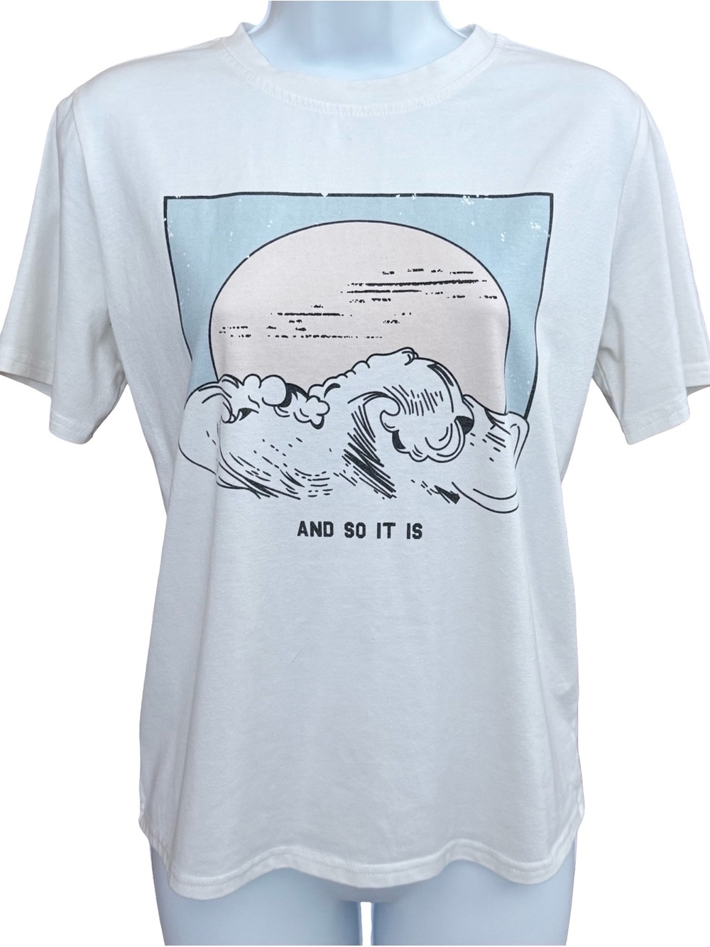 Ocean Beach Wave Short Sleeve Tee Boho Indie Surf Celestial VSCO Soft Girl *Med